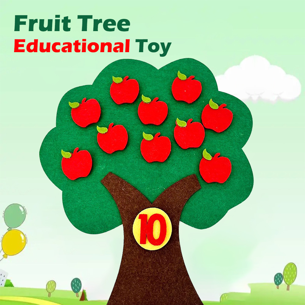 Kids Education Number - ของเล่นนับจำนวนผลไม้แบบมอนเตสซอรี่, เกมจับคู่ตัวเลข, ของเล่นเสริมพัฒนาการด้านคณิตศาสตร์สำหรับเด็กก่อนวัยเรียน, ของเล่นเสริมประสาทสัมผัสสำหรับเด็กเล็ก