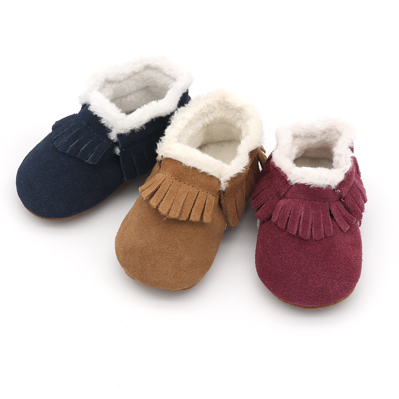 Kids First Education - เด็กฤดูหนาวหนัง Casual Crib รองเท้า First Steps