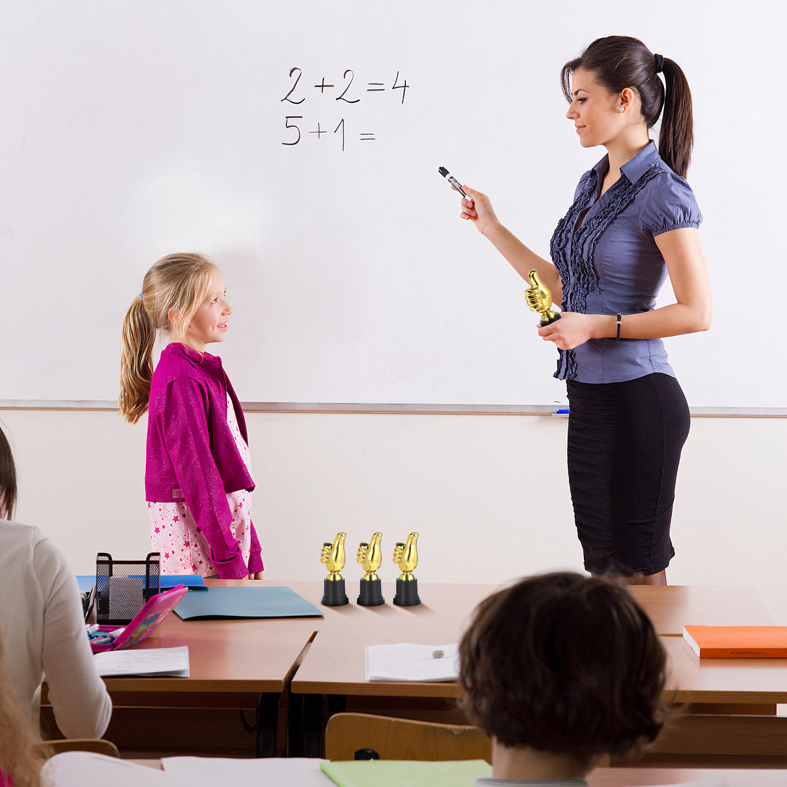 6 ชิ้น ถ้วยรางวัลรูปนิ้วโป้งสุ - Kids Education Motivation บทวิจารณ์และราคา
