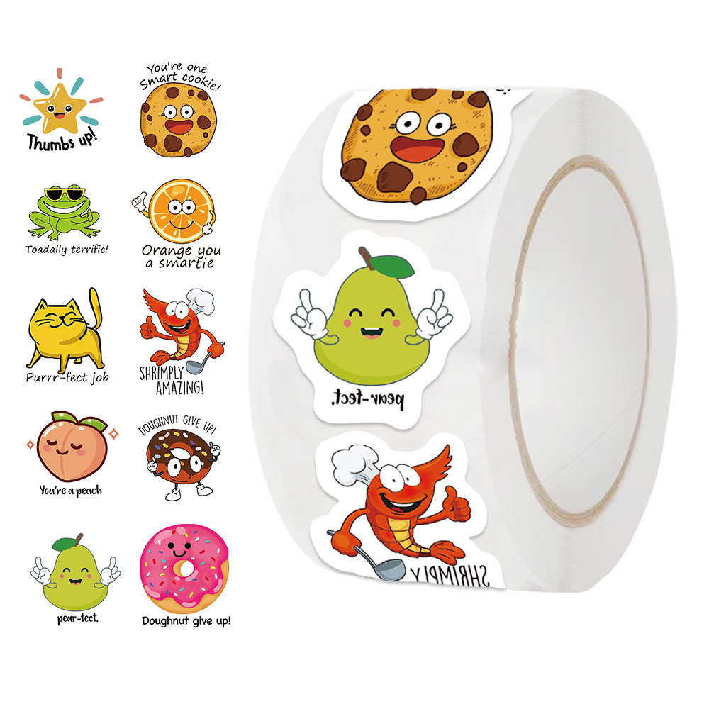 500 PCS ม้วนน่ารักรูปลอกนักเรี - Kids Education Motivation บทวิจารณ์และราคา