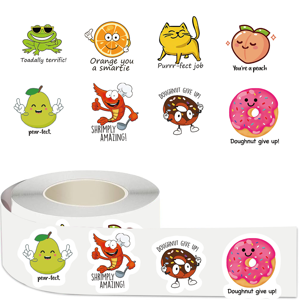 500 PCS ม้วนน่ารักรูปลอกนักเรี - Kids Education Motivation บทวิจารณ์และราคา