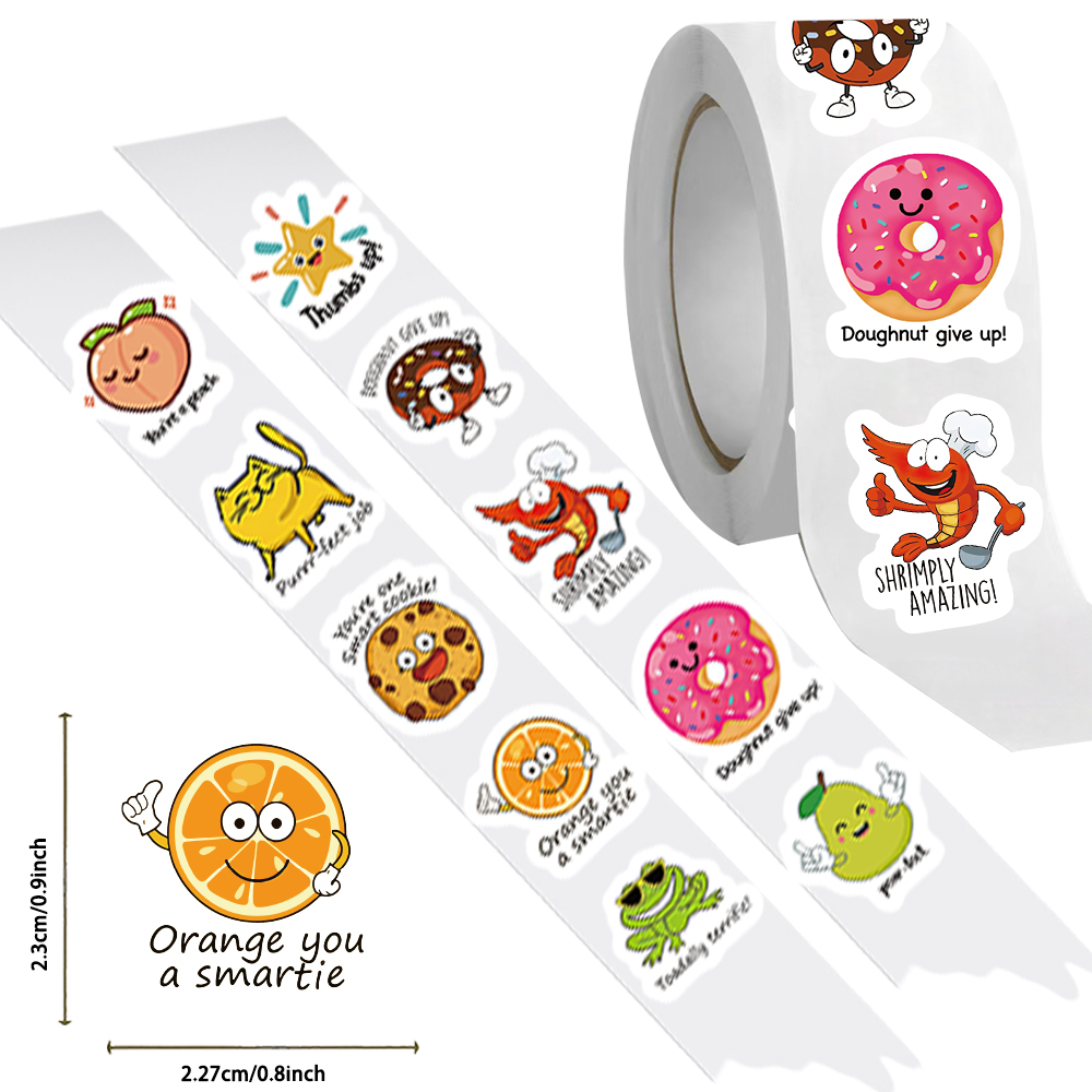 500 PCS ม้วนน่ารักรูปลอกนักเรี - Kids Education Motivation บทวิจารณ์และราคา