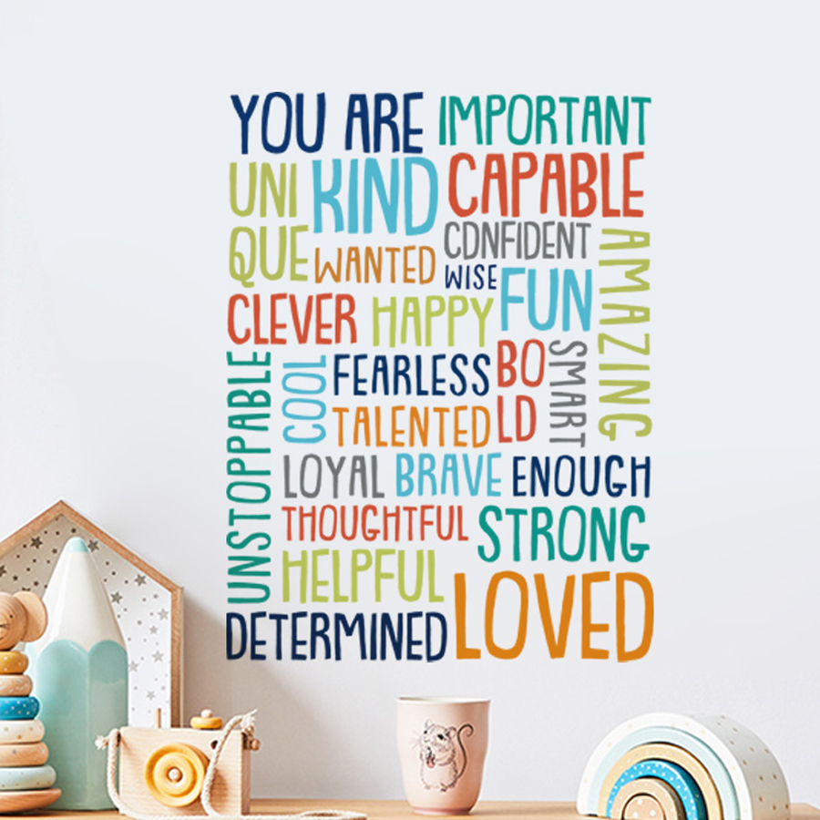 บวกเด็กห้องเรียนภาพผนังสติกเกอ - Kids Education Motivation บทวิจารณ์และราคา