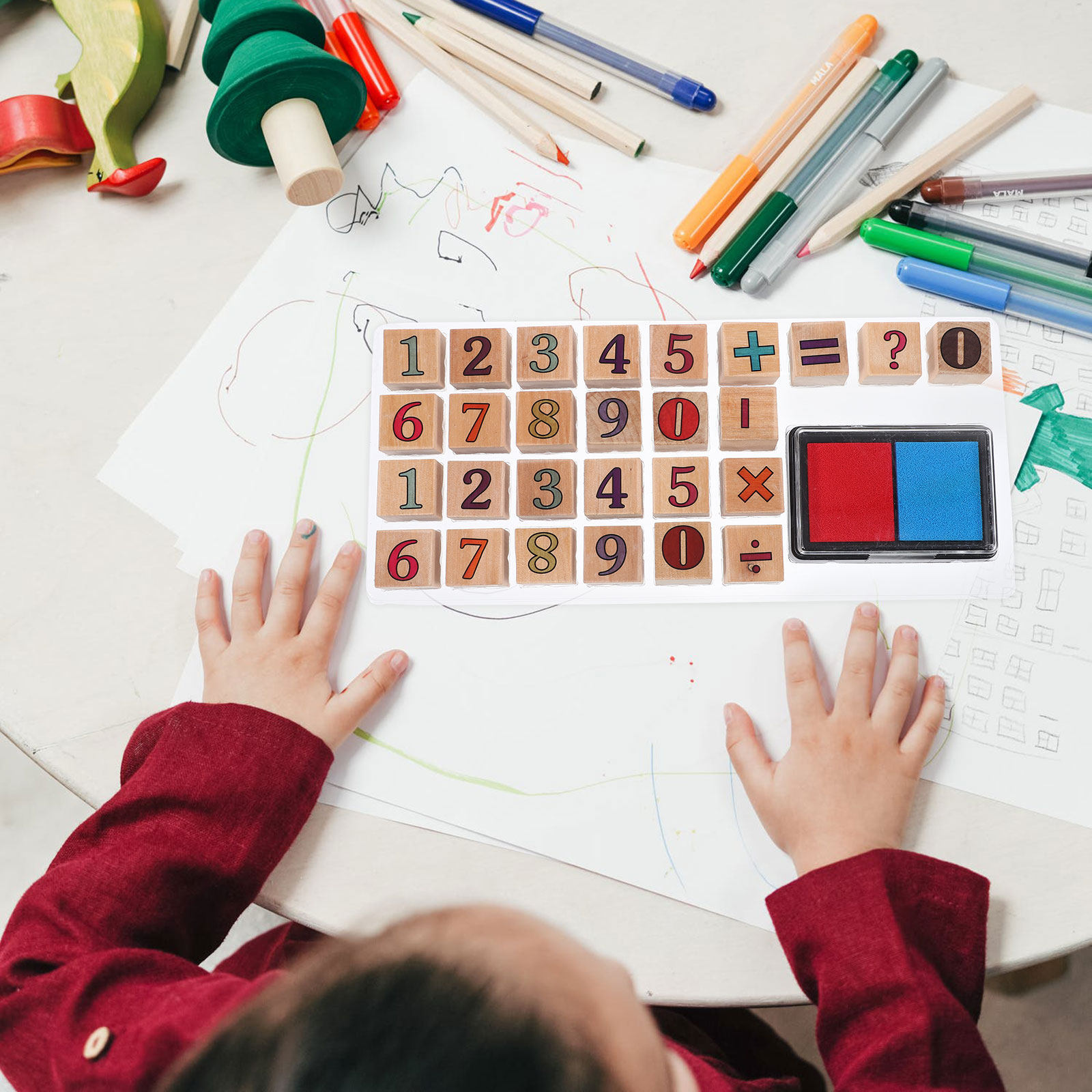 ชุดตราปั๊มตัวเลขไม้ 1 ชุด ของเ - Kids Education Number บทวิจารณ์และราคา