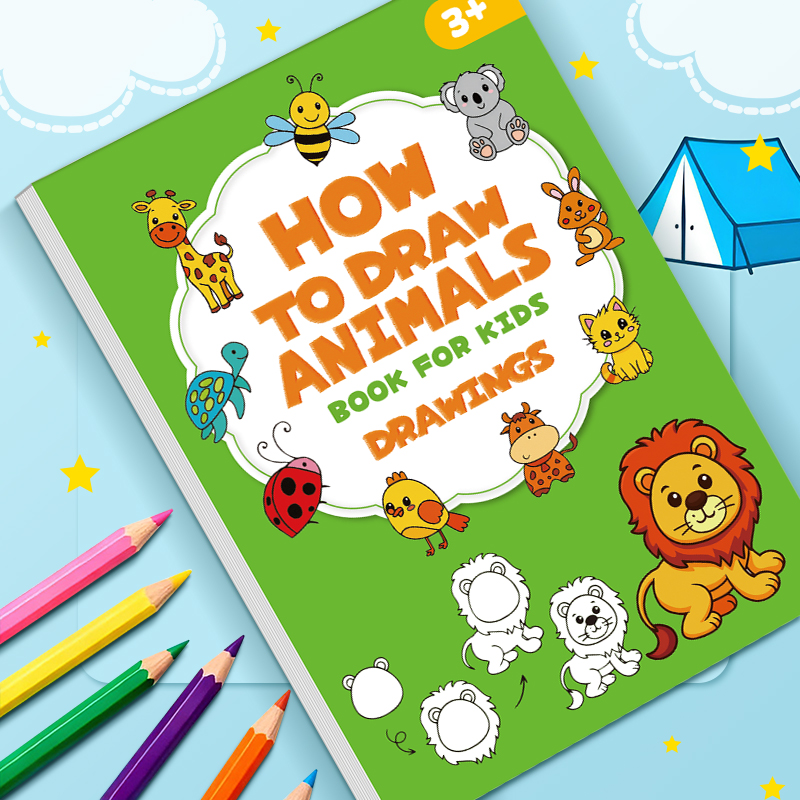 หนังสือวาดภาพสัตว์สำหรับเด็ก 3 - Kids Education Activities บทวิจารณ์และราคา