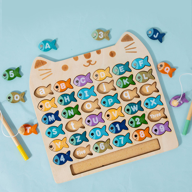 เกมตกปลาแม่เหล็กไม้สำหรับเด็ก  - Abc Kids Early Education บทวิจารณ์และราคา
