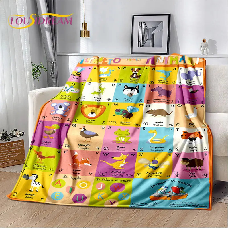ผ้าห่มนุ่มลายการ์ตูนตัวอักษร A - Abc Kids Early Education บทวิจารณ์และราคา