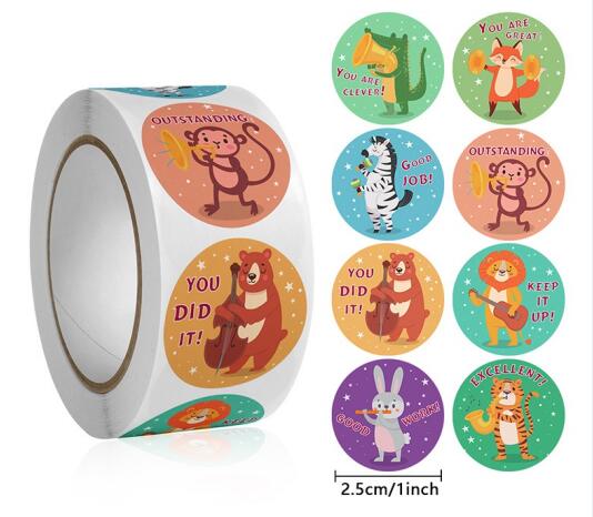 สติกเกอร์การเรียนรู้รูปสัตว์น่ - Kids Education Motivation บทวิจารณ์และราคา