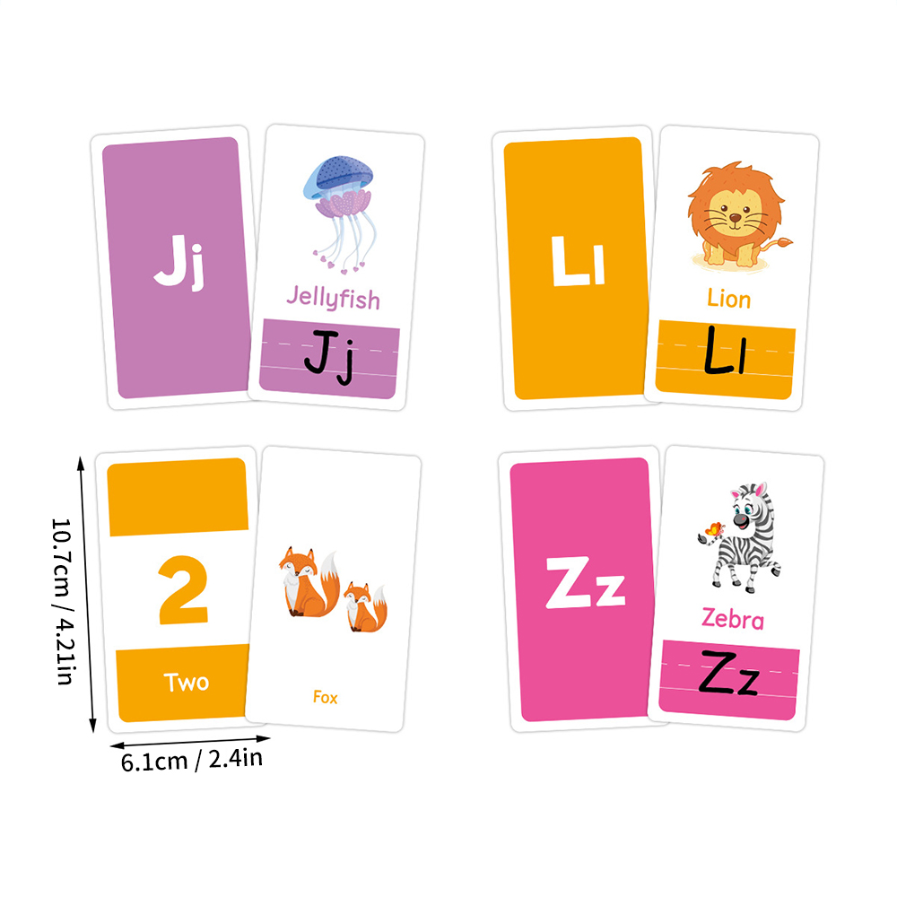 58PCS ABC ตัวอักษร Flashcards  - Abc Kids Early Education บทวิจารณ์และราคา
