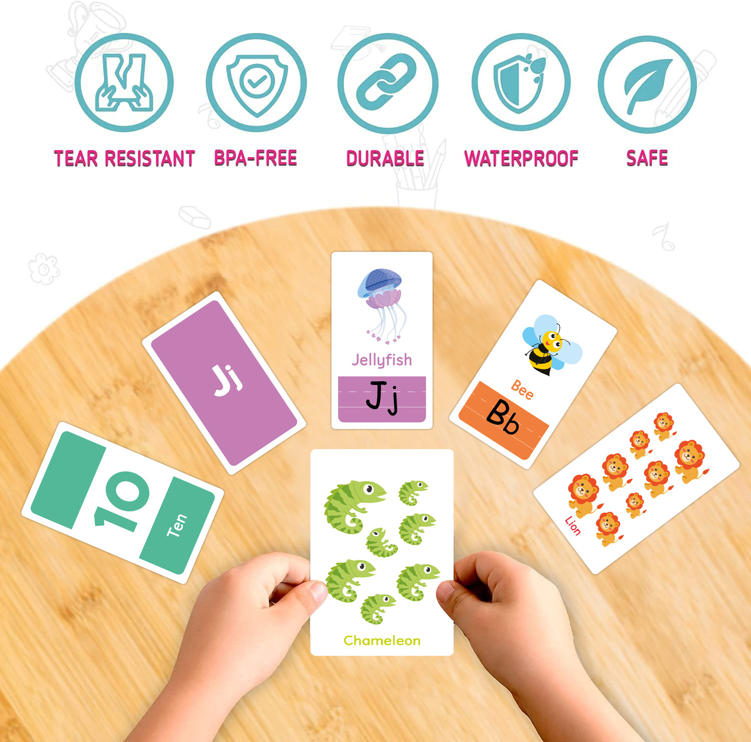 58PCS ABC ตัวอักษร Flashcards  - Abc Kids Early Education บทวิจารณ์และราคา
