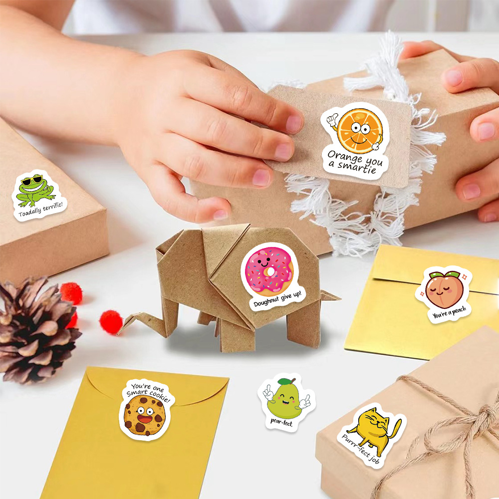 100-500 PCS น่ารักรูปลอกนักเรี - Kids Education Motivation บทวิจารณ์และราคา