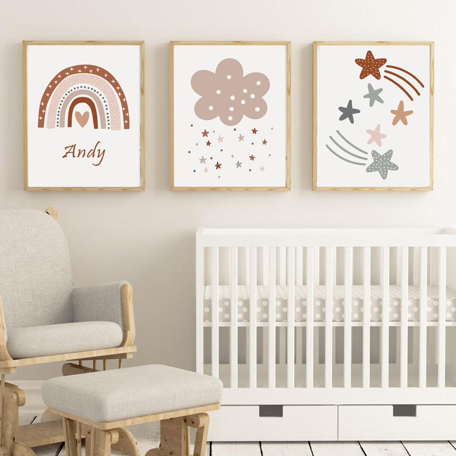 โปสเตอร์ผ้าใบสไตล์โบโฮสำหรับห้ - Kids Education Name บทวิจารณ์และราคา